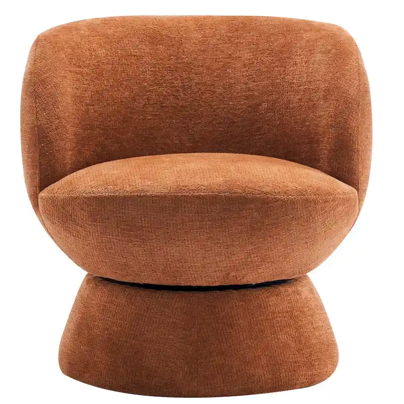 Set of1 Boucle Upholstered Modern Style Swivel Accent Chair