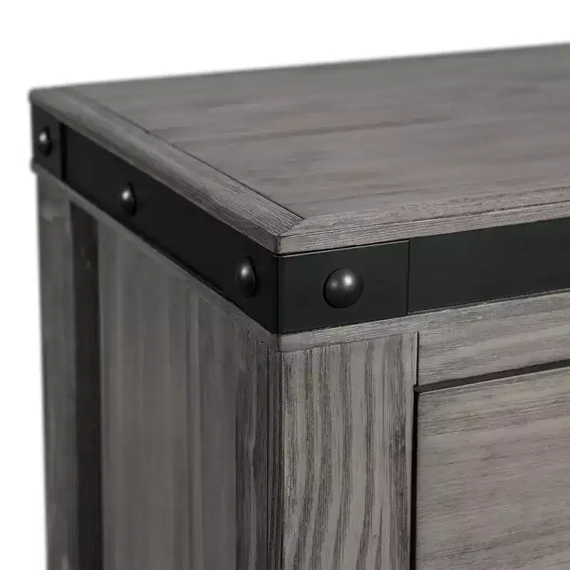 6pc King Montauk Panel Bedroom Set Gray - Picket House Furnishings: Includes Dresser, Chest & Nightstand