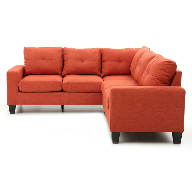 Newbury 82 in. W 2-piece Polyester Twill L Shape Sectional Sofa - 32L x 82W x 35H