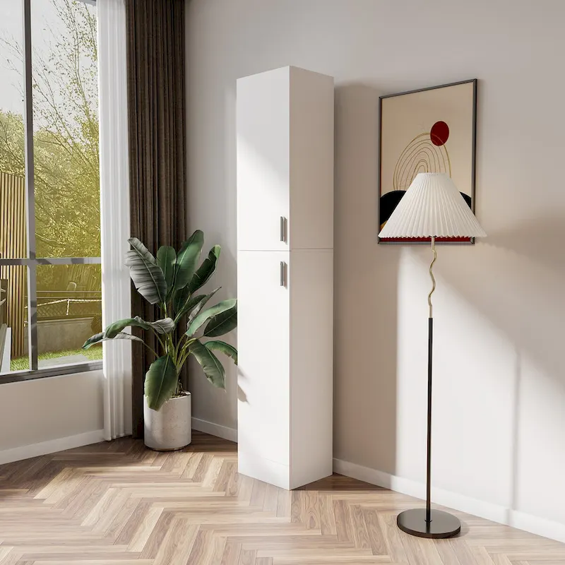 Freestanding Cabinet with Inadjustable Shelves - 13.78*11.50*74.80