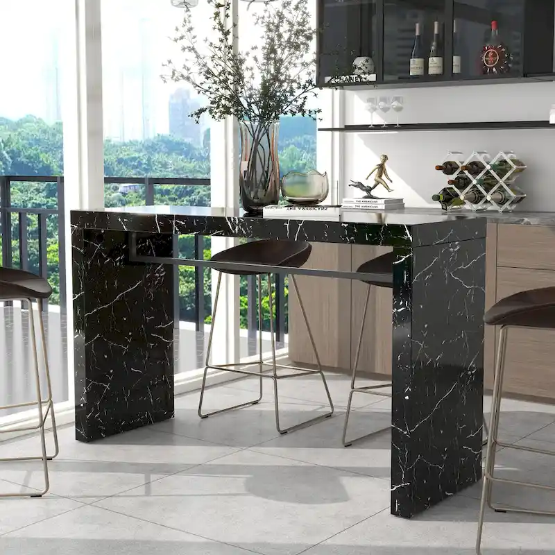 Amereti 60-inch Faux Marble Counter Height Table by Furniture of America