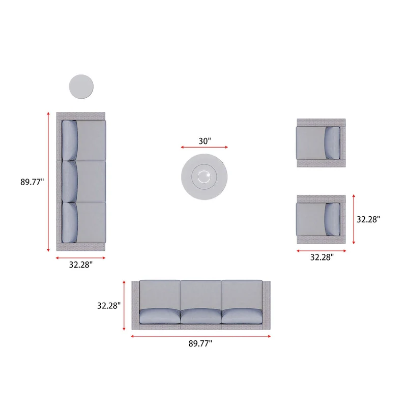 Avalon 10-Piece Fire Seating Set