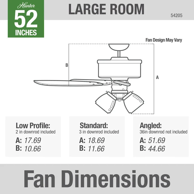 Crestfield 3 Light Ceiling Fan - 049694542069 - 26 Inches