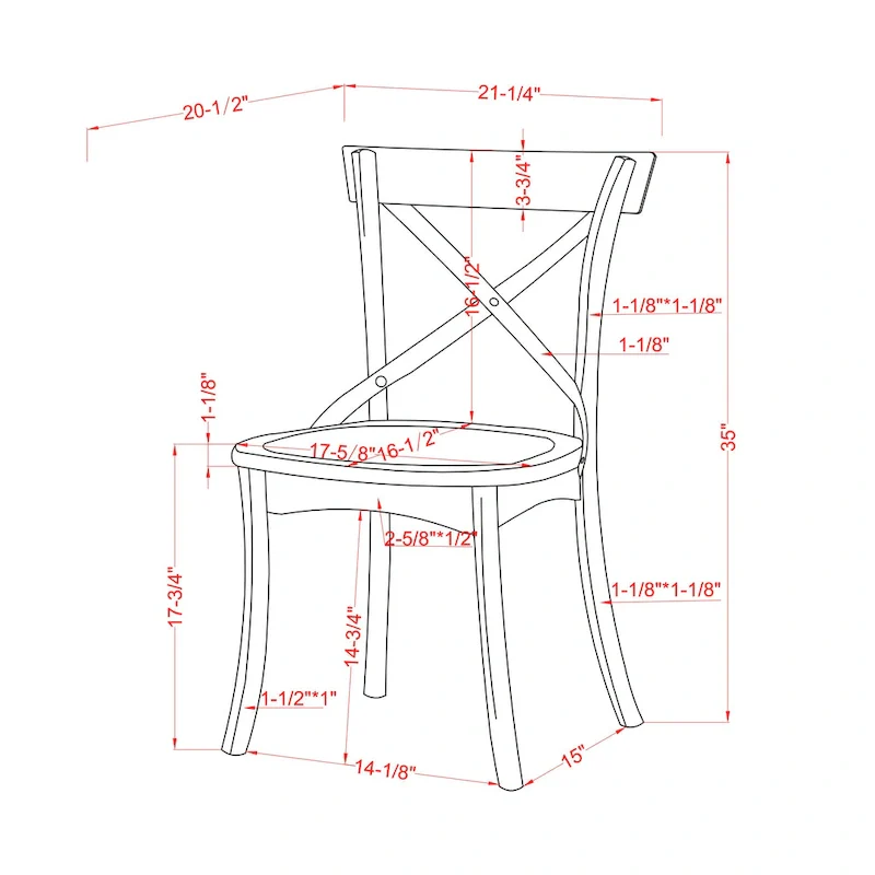 McFarlane Farmhouse Antique White Wood X-backed Chairs by Furniture of America (Set of 2)
