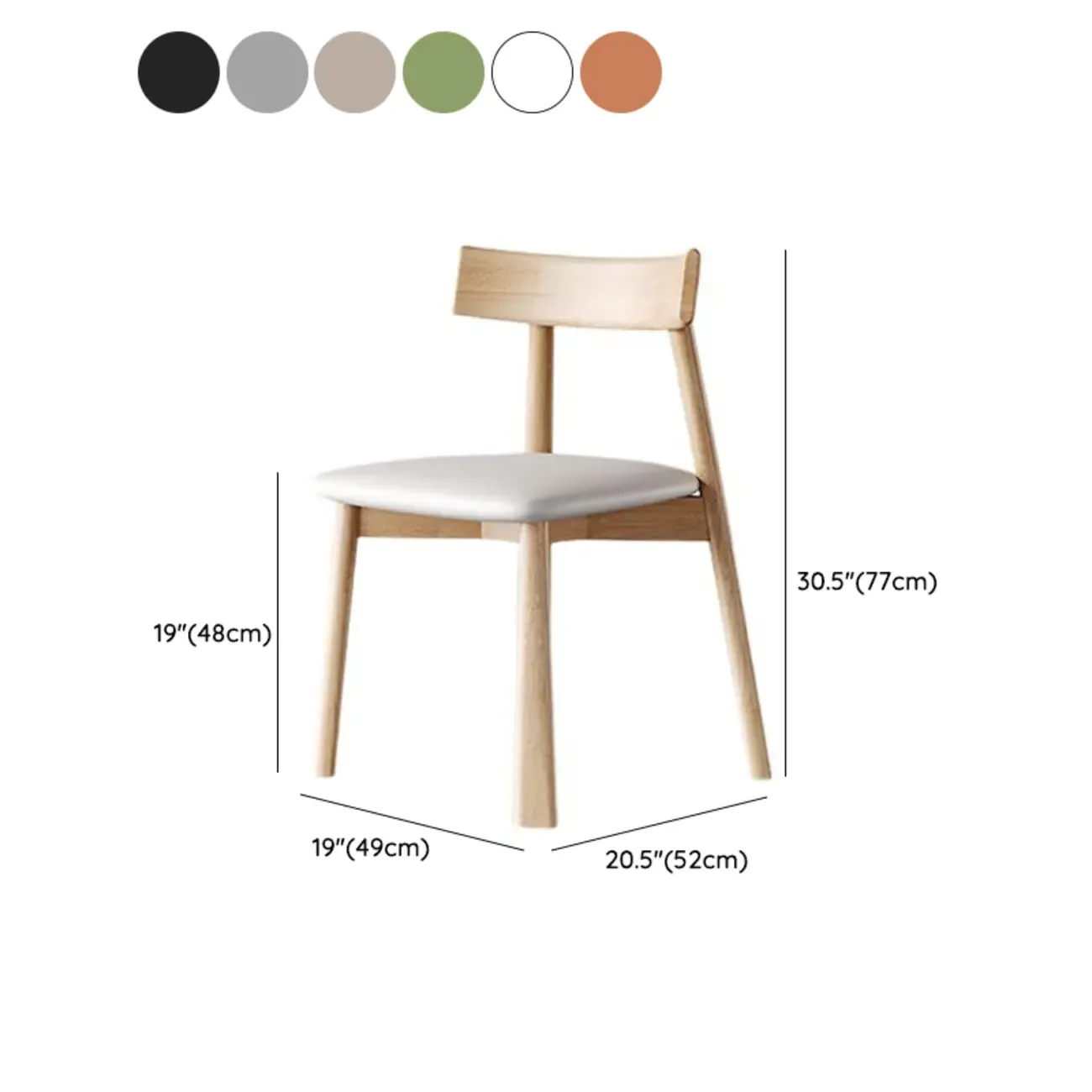 Modern Faux Leather Upholstered Low Back Dining Chair