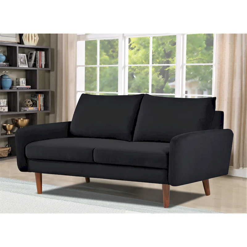 US Pride Furnitirue 58W Tapered Legs Kent Velvet Loveseat