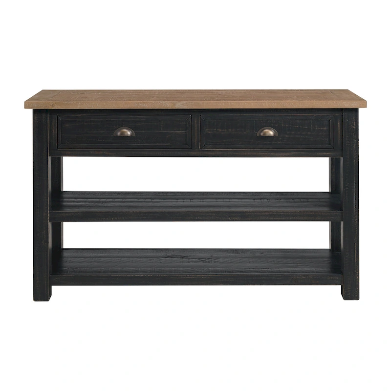 The Gray Barn Downington Solid Wood 2-Drawer Sofa Console Table