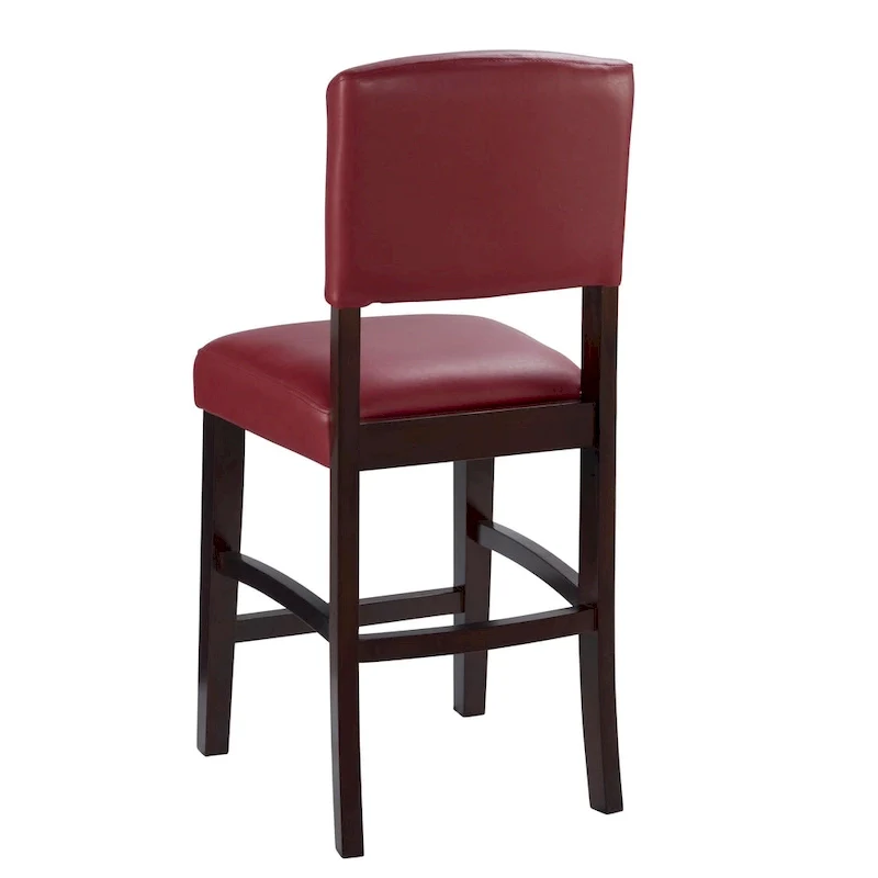 Dark Red Vinyl Counter Stool | Stationary | Single Seat
