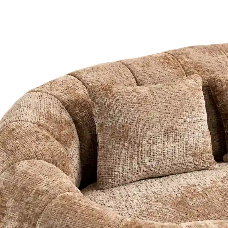 Coffee Modern 59 Chenille Loveseat Chaise Lounge Chair