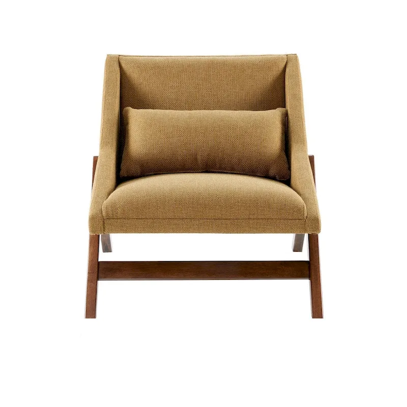 INK+IVY Turi Mustard Yellow/ Pecan Lounge Chair