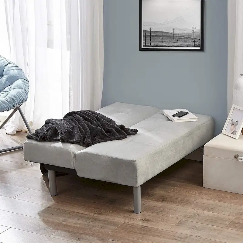 College Mini-Futon - Glacier Gray by