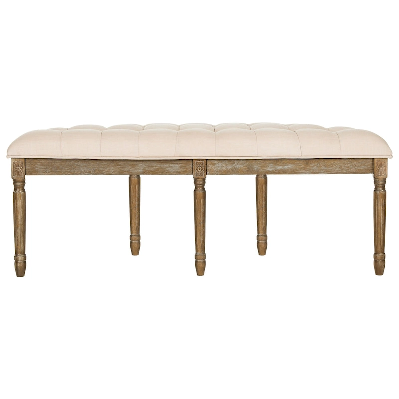 SAFAVIEH Kerasoula Rustic Semi Circle Bench - 50 W x 19.3 D x 19.3 H - 50Wx19Dx19H