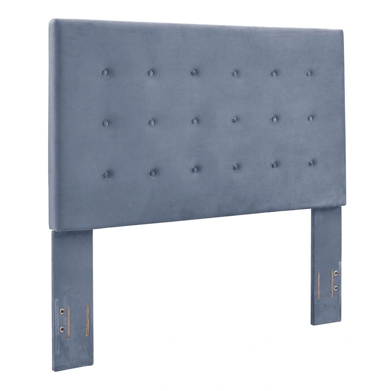 Reston Square Upholstered Full/Queen Headboard in Cornflower Microfiber