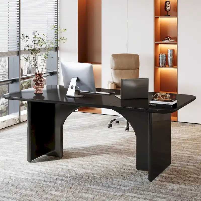 63 Executive Desk, Large Computer Desk Modern Home Office Desk