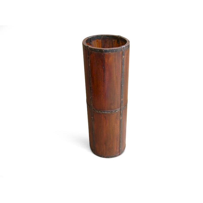 Timbergirl Handmade Rustic Wood Umbrella Stand (India)
