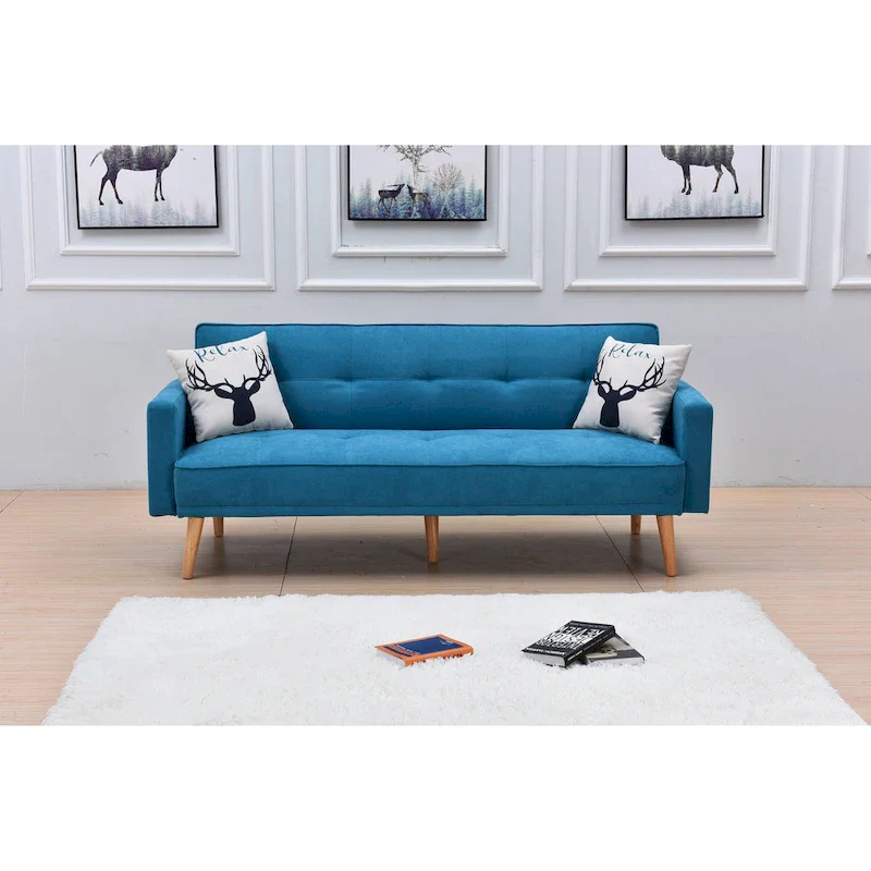 Velvet Wingback Push Back Recliner Chair