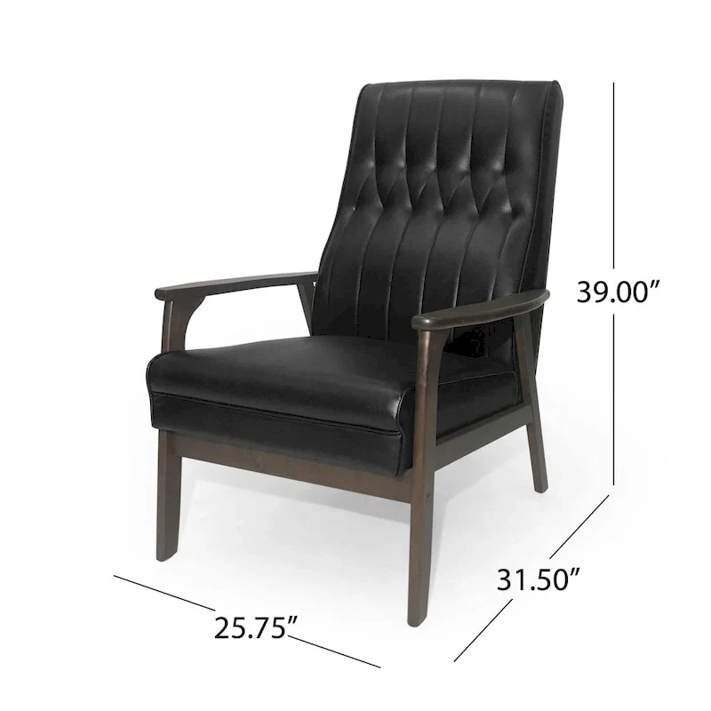 25.75 High Back Faux Leather Accent Chair