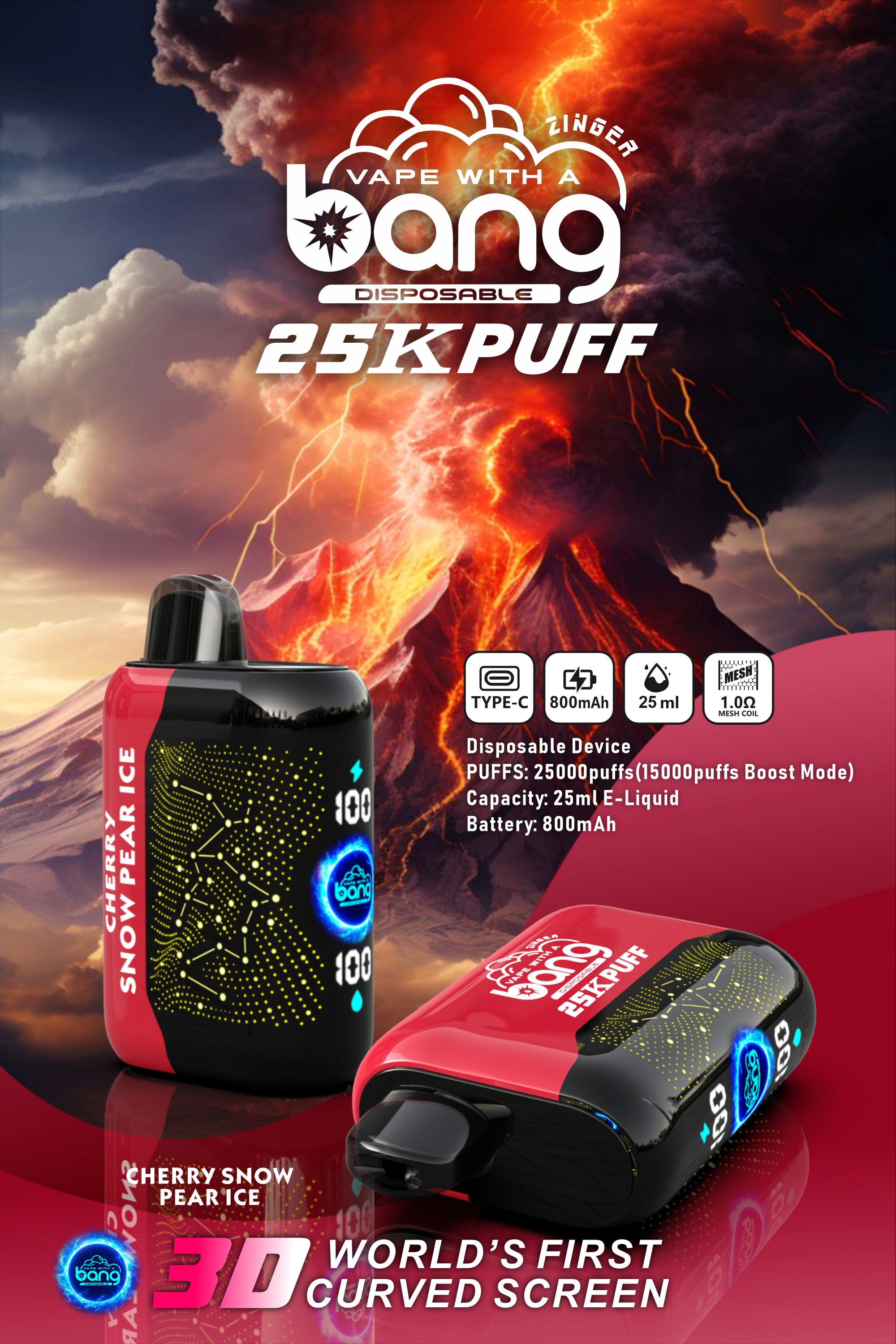 new Bang Starry 25000 Puffs Disposable Vape 15 Flavors