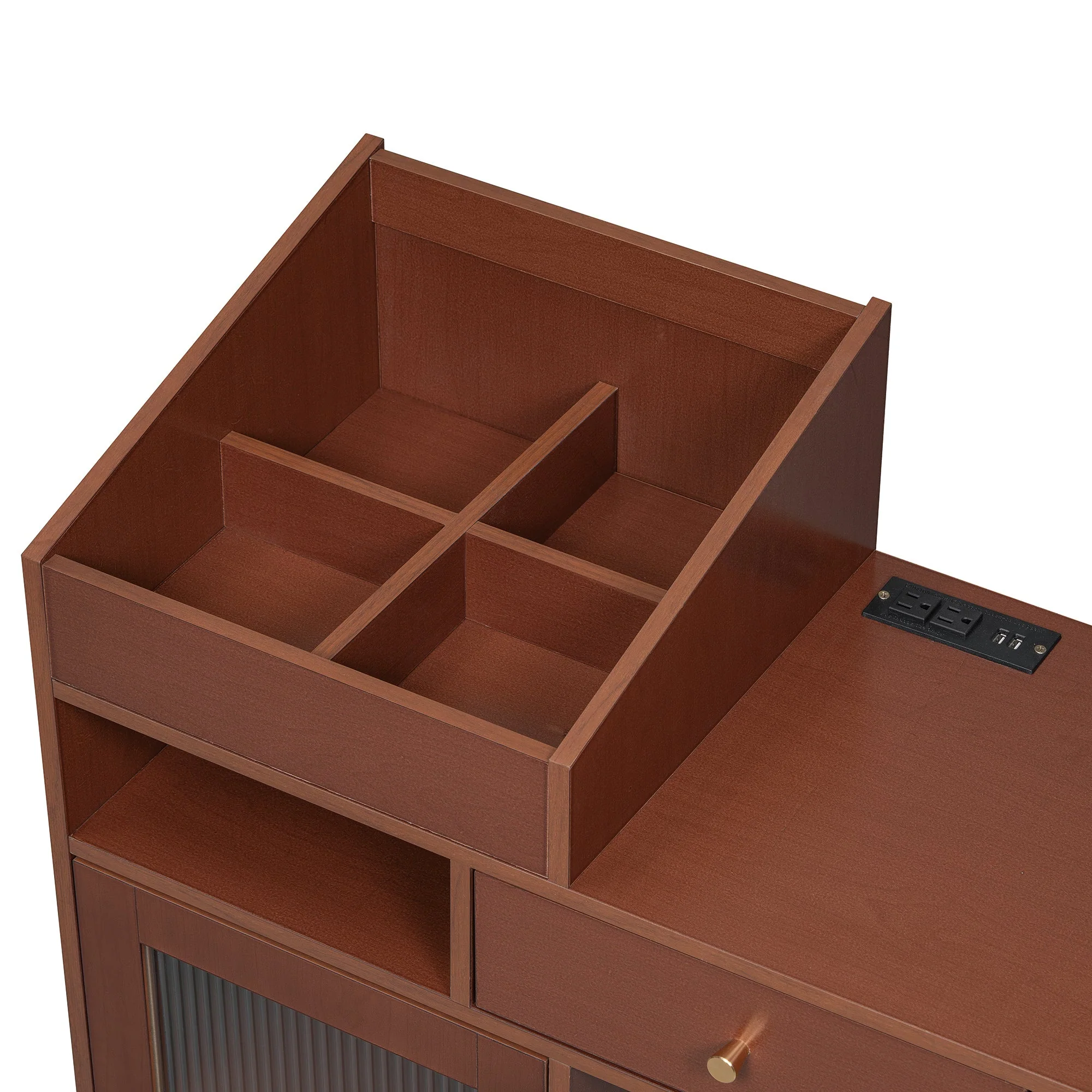 Walker Edison | Modern Makeup Vanity Desk with Drawers