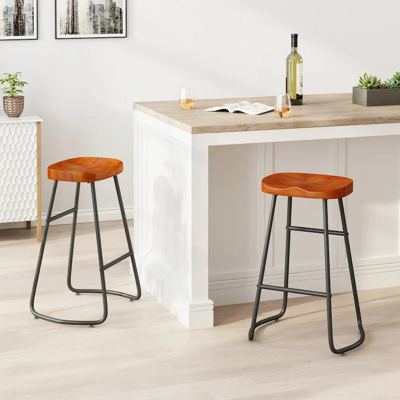 29.52  Stylish and Minimalist Bar Stools Set of 2, Counter Height Bar Stools, for Kitchen Island, Coffee Shop, Bar, Home Balcony