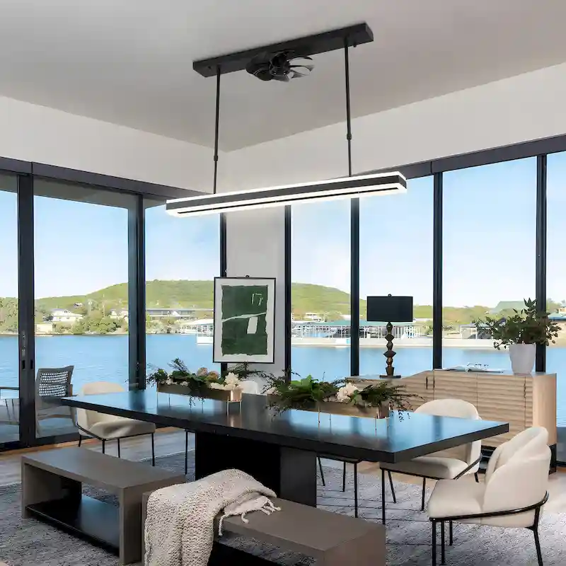 Bella Depot Modern Black Ceiling Fan with Dimmable Light, 6-Speed Reversible Fan with Remote and APP Control - N/A