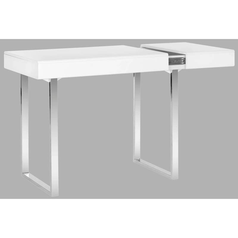 SAFAVIEH Darleen Modern Glam Modern White/ Chrome Desk