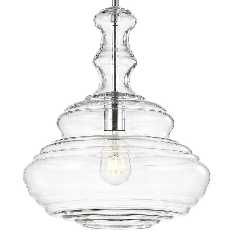 Monkey 13.37  Glass/Metal LED Pendant, by JONATHAN Y