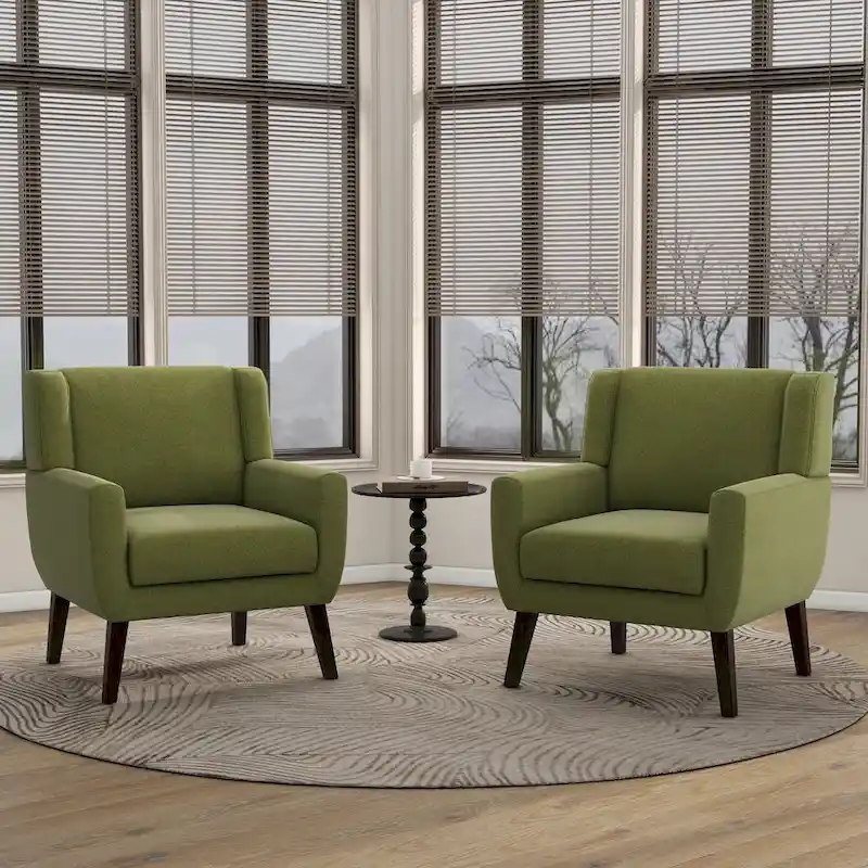 Modern Armchair Upholstered Accent Chair Set of 2