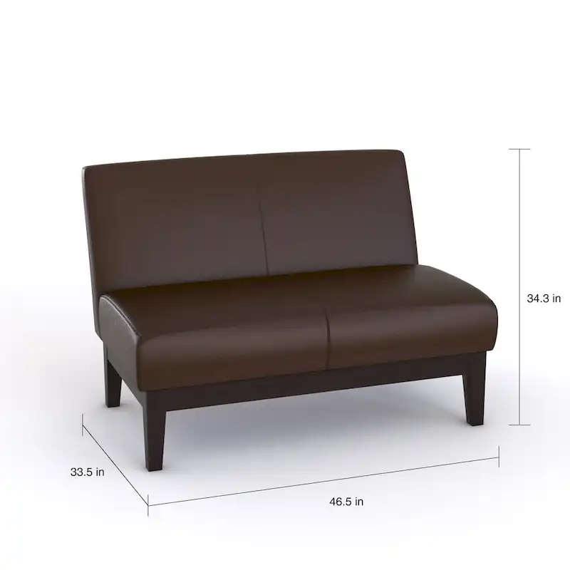 Darcy Brown Bonded Leather Loveseat