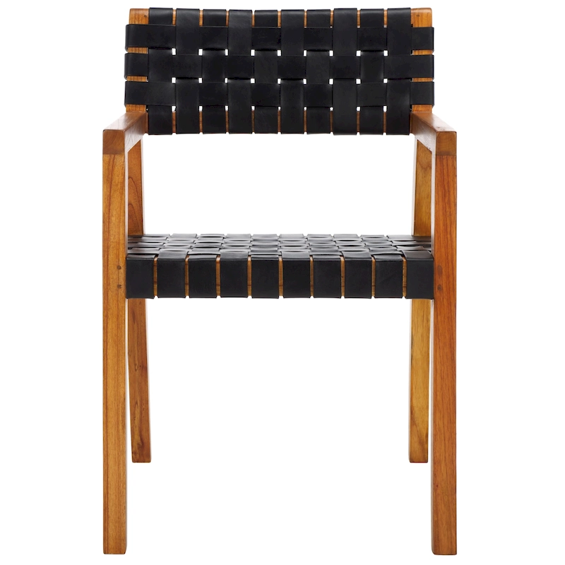SAFAVIEH Gerda Woven Leather Dining Room Chair - 22.1 W x 20.9 L x 31.9 H - 22Wx21Dx32H
