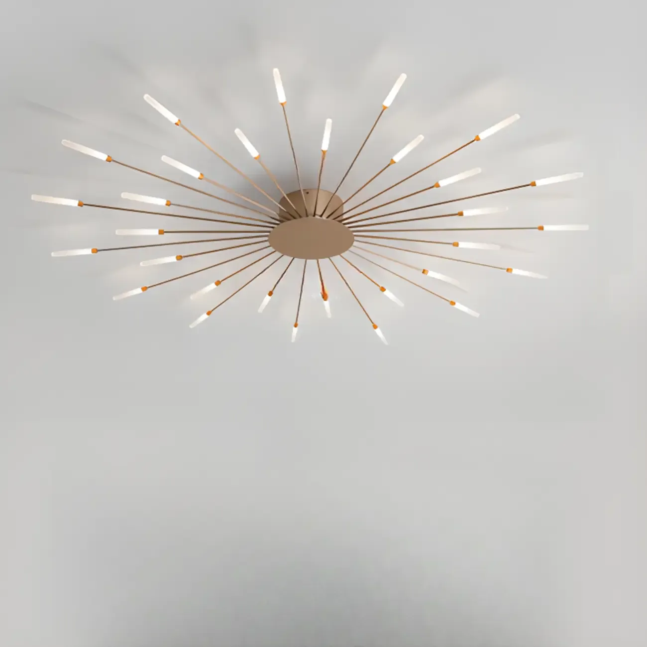 Modern Gold Sunburst LED Flush Mount Ceiling Light