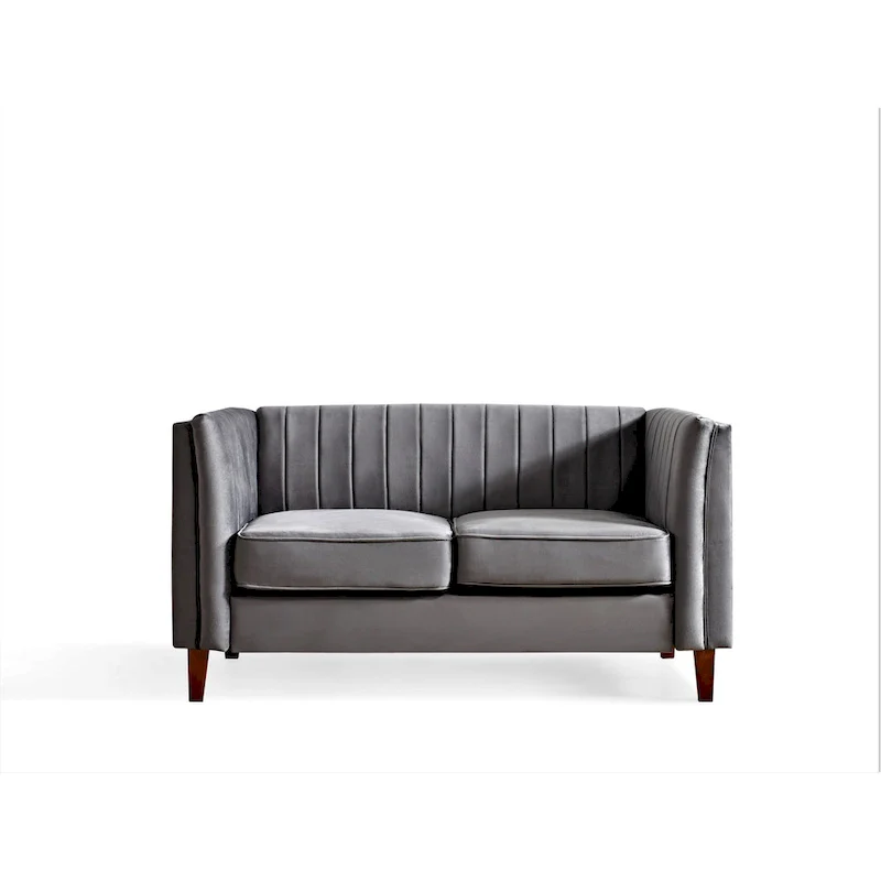 Line Tufted Square Design Loveseat