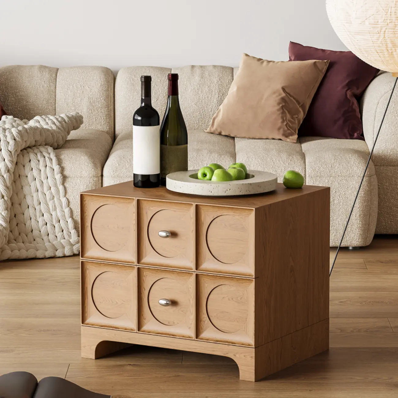 Modern Wooden Bedside Table with Stylish Drawers