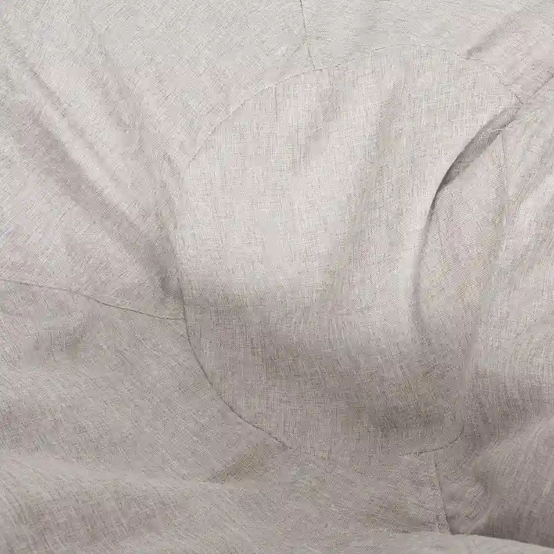 Ohnstad Modern 5 Foot Two Toned Fabric and Faux Leather Bean Bag by Christopher Knight Home