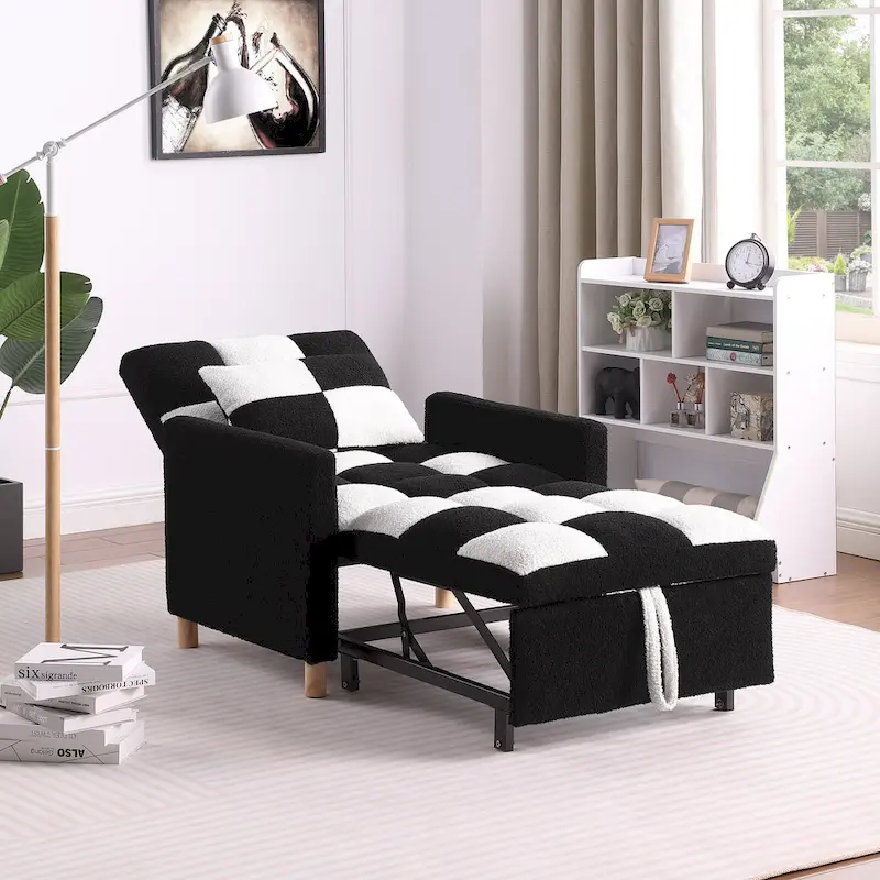 Convertible Sleeper Sofa Chair Bed with Pillow