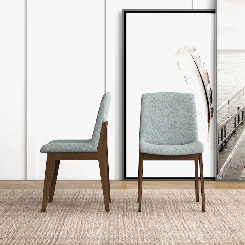 Odessa Mid Century Polyester Blend Dining Chair (Set of 2)