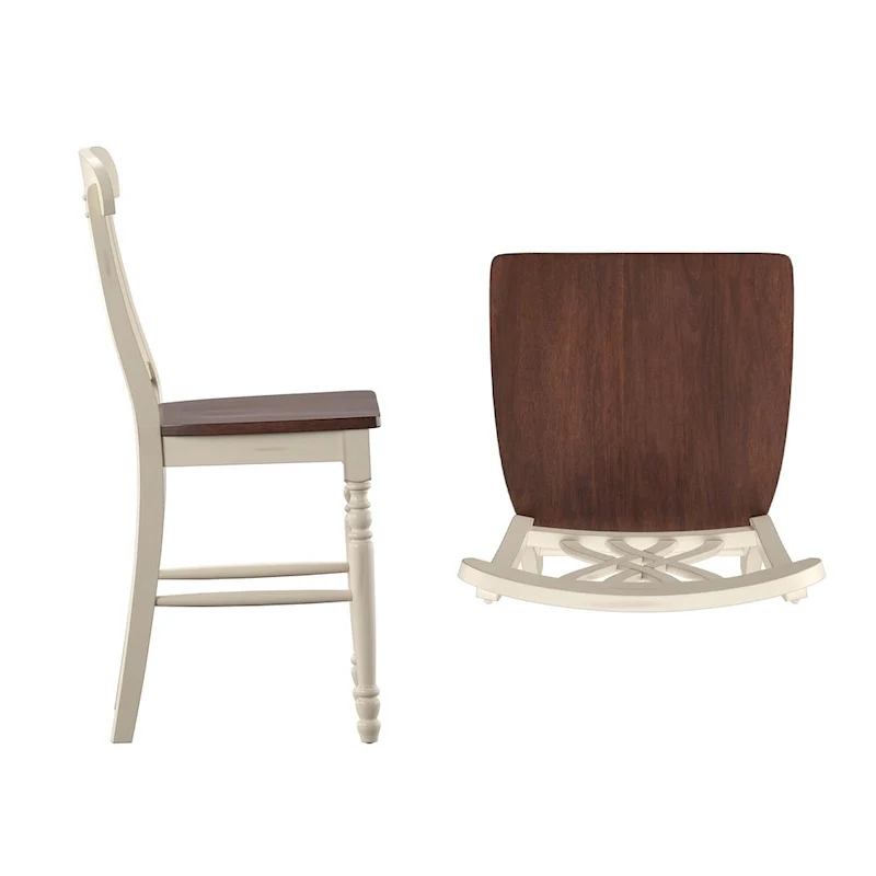 Brunico Two-Tone Counter Height Chairs (Set of 2)