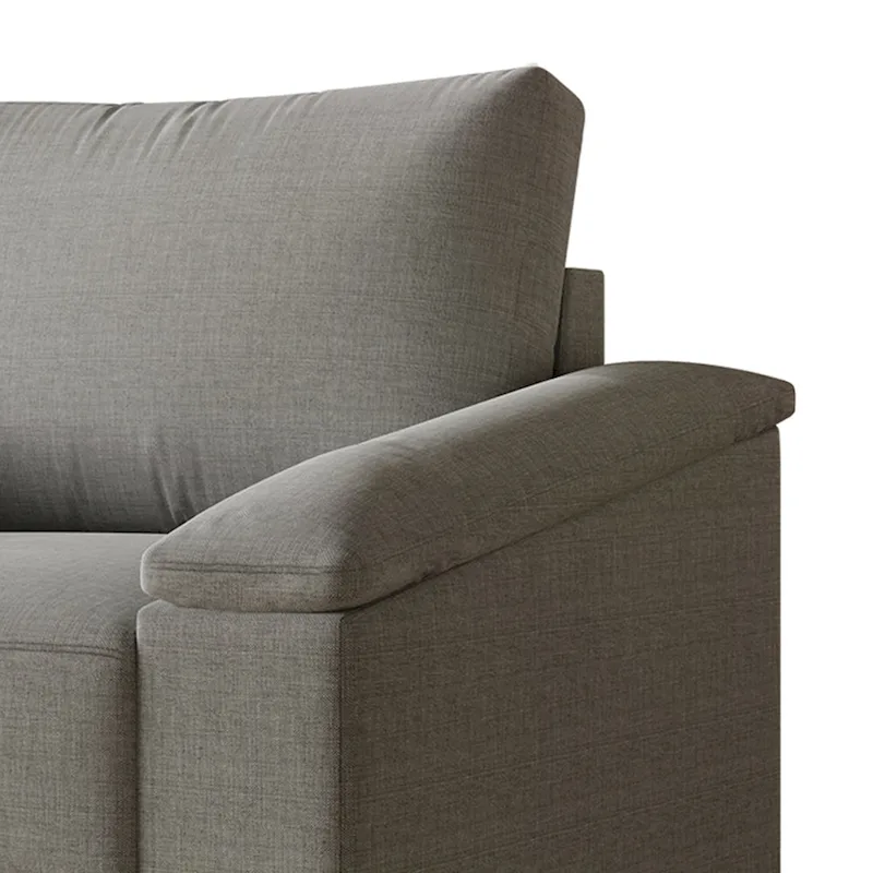 Simple Style Linen Upholstered Sofa