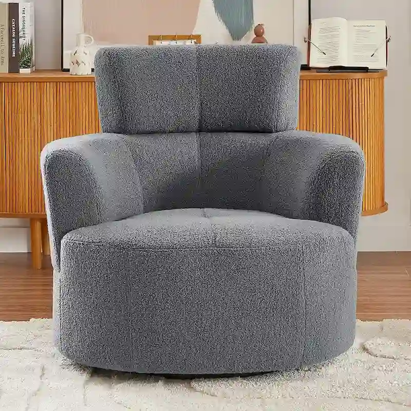 360Swivel Chair Upholstered Accent Barrel Chair