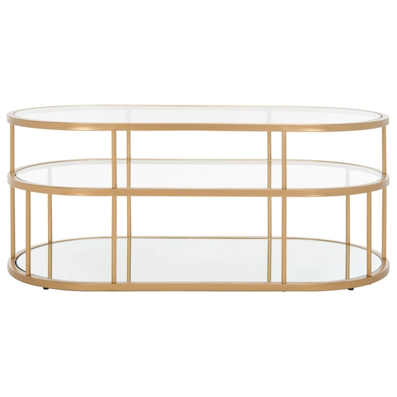 SAFAVIEH Frederica 3 Shelf Coffee Table - 42 L x 21 D x 17 H - 42Wx21Dx17H