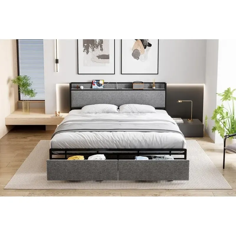 JX bed with drawers at the end of the bed