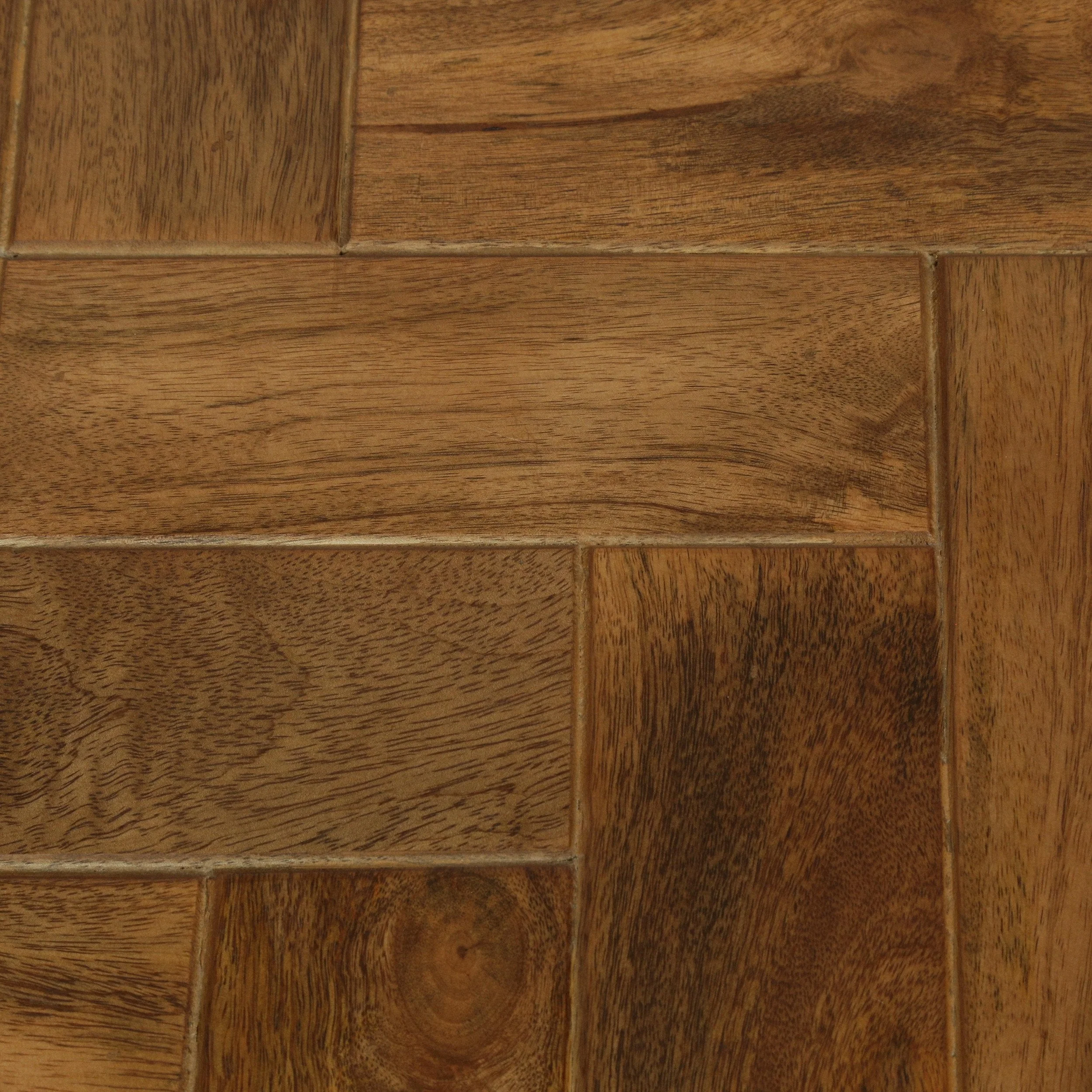 Boho Handcrafted Mango Wood Parquet Coffee Table, Natural Honey and Gray - NH752513