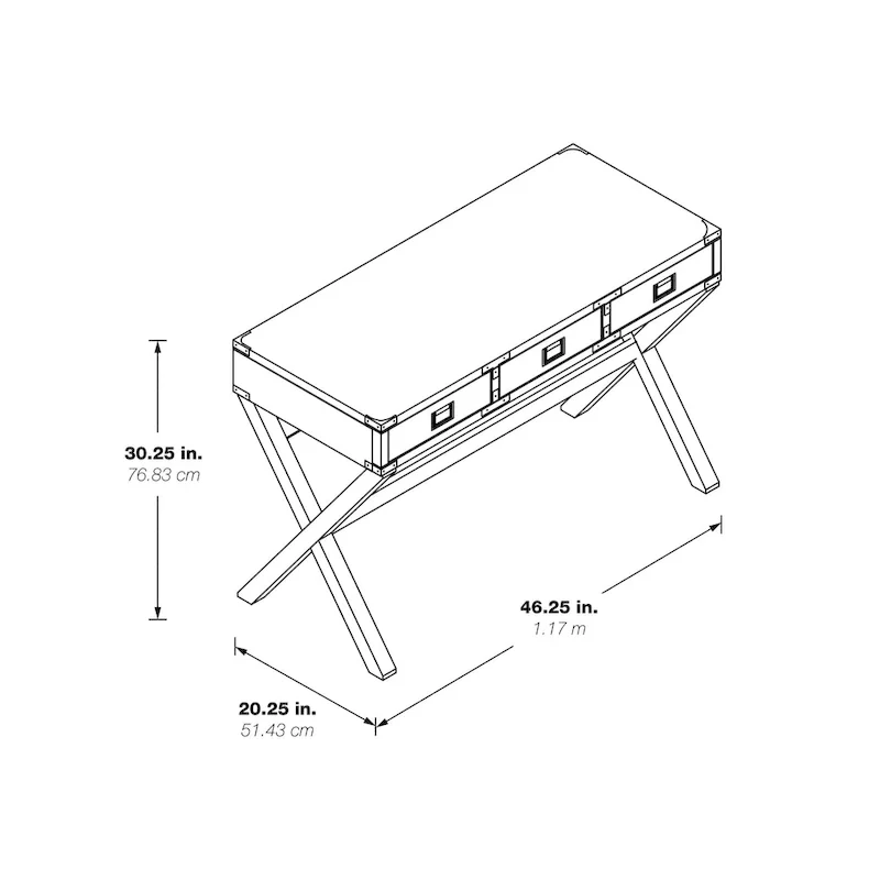 Wellington 46-inch Desk with Power Station