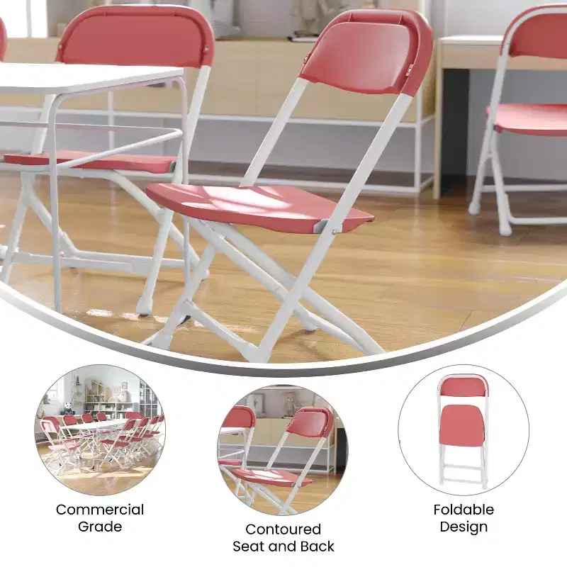 Flash Furniture 10 Pack Kids Plastic Folding Chair