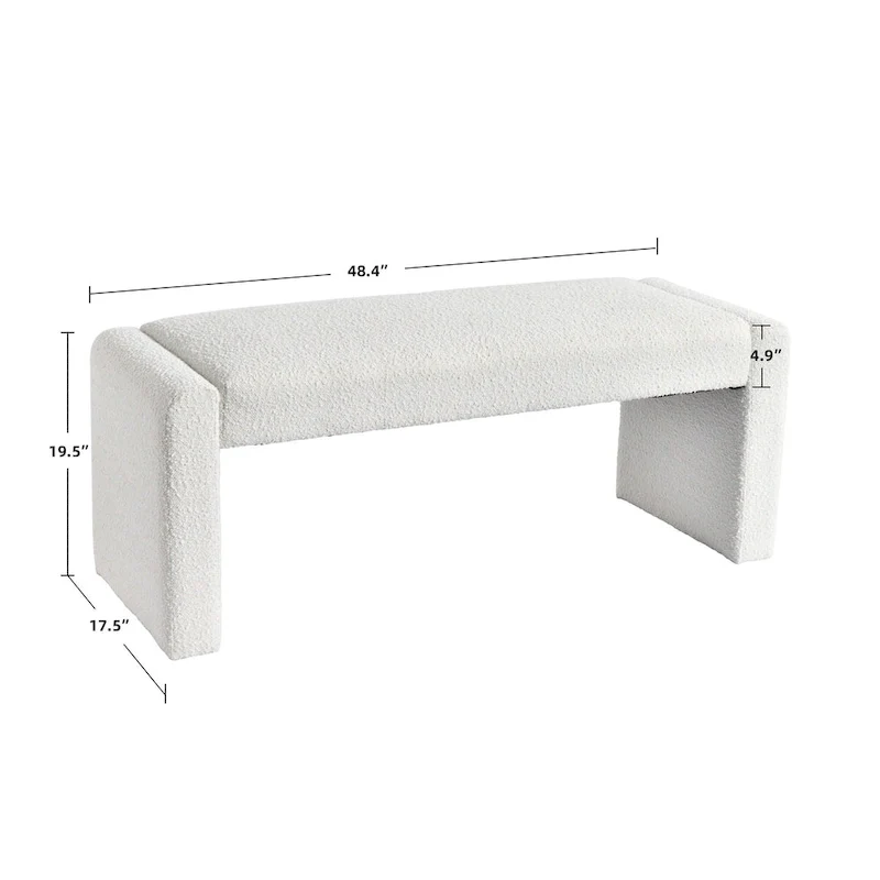 Couture 48  L Boucle Upholstered Dining Bench