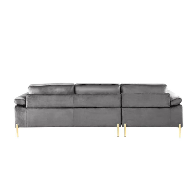 Shannon Velvet Sectional Sofa with Chaise
