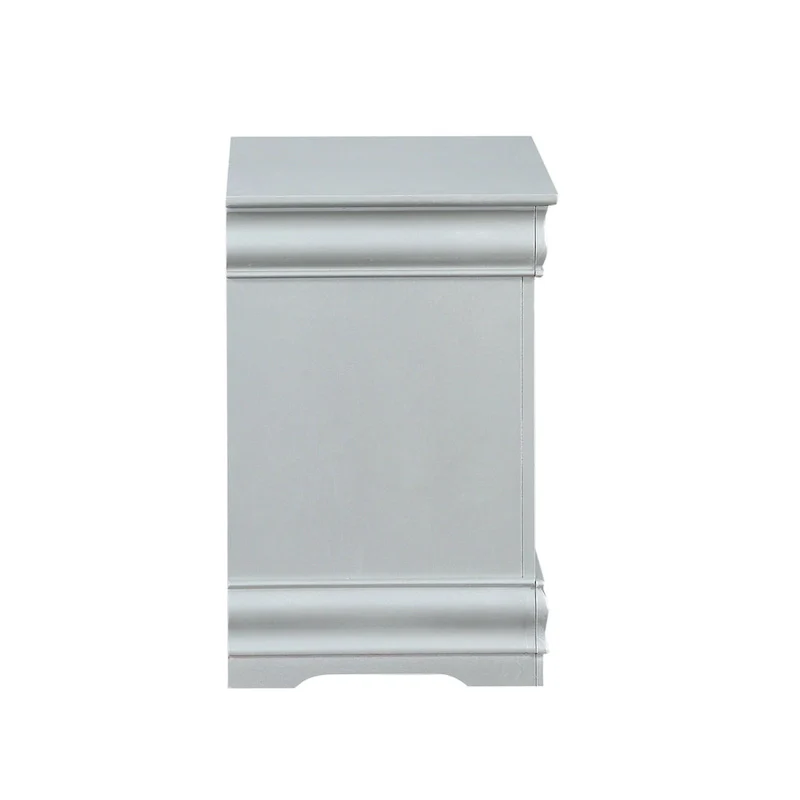 Solid Wood 2-Drawers Nightstands with Metal Handle