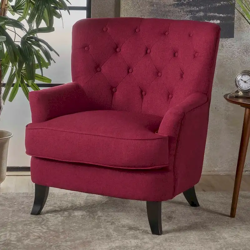 Anikki Tufted Fabric Club Chair by Christopher Knight Home