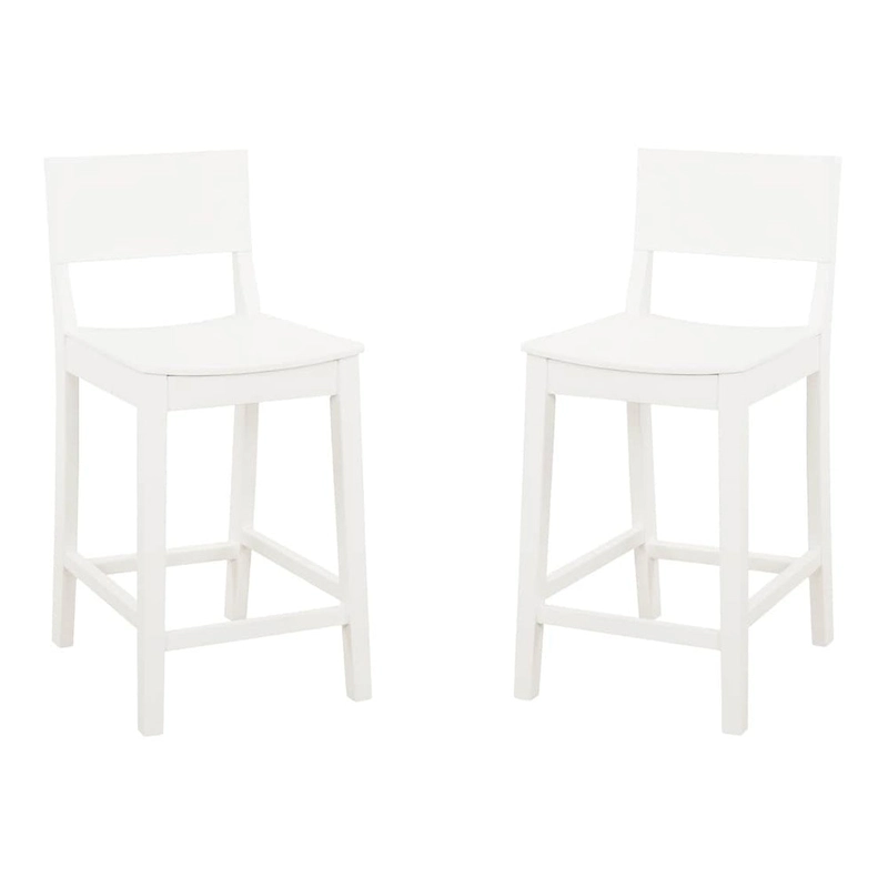 Dahlia Wood 24-Inch Armless Counter Stool (Set of 2)