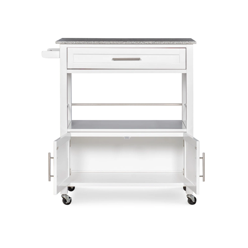 Barbara Rolling Mobile Kitchen Cart with Granite Top